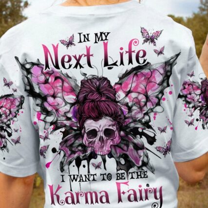 KARMA FAIRY BUTTERFLY MESSY BUN ALL OVER PRINT - TLNO1002234