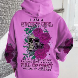 I AM SWEET GIRL ROSE SKULL ALL OVER PRINT - TLTR2111224