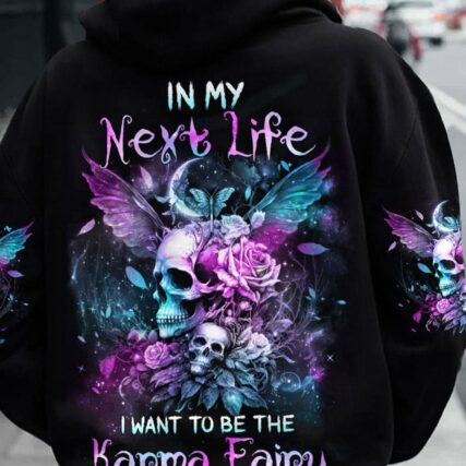 KARMA FAIRY SKULL WINGS ROSES ALL OVER PRINT - TLNZ2702234