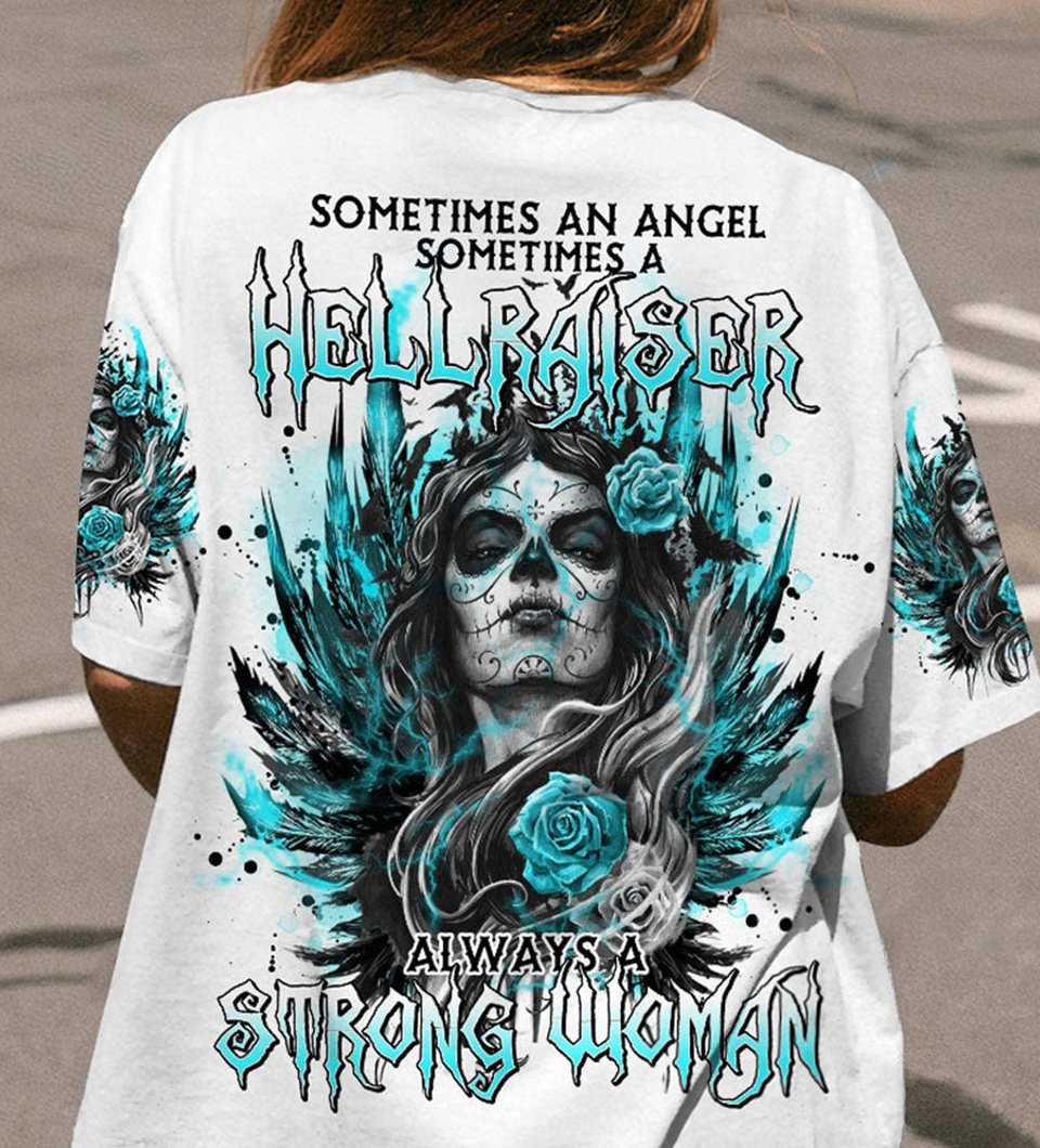 ALWAYS A STRONG WOMAN SUGAR SKULL WINGS ALL OVER PRINT - TLNO0803232