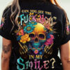 CAN YOU SEE THE F YOU FLOWER SKULL ALL OVER PRINT - TLNT1704233