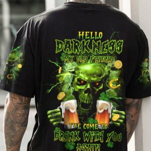 HELLO DARKNESS CRACK SKULL PATRICK'S DAY ALL OVER PRINT - TLTW2801232