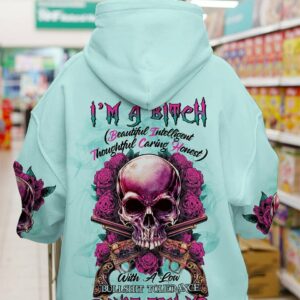 I'M A B DON'T TRY ME SKULL ROSES G ALL OVER PRINT - TLTR0603234