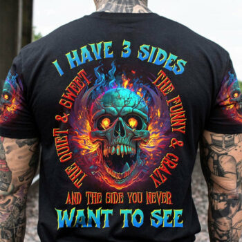 I HAVE THREE SIDES FIRE SKULL ALL OVER PRINT - TLTR1004233