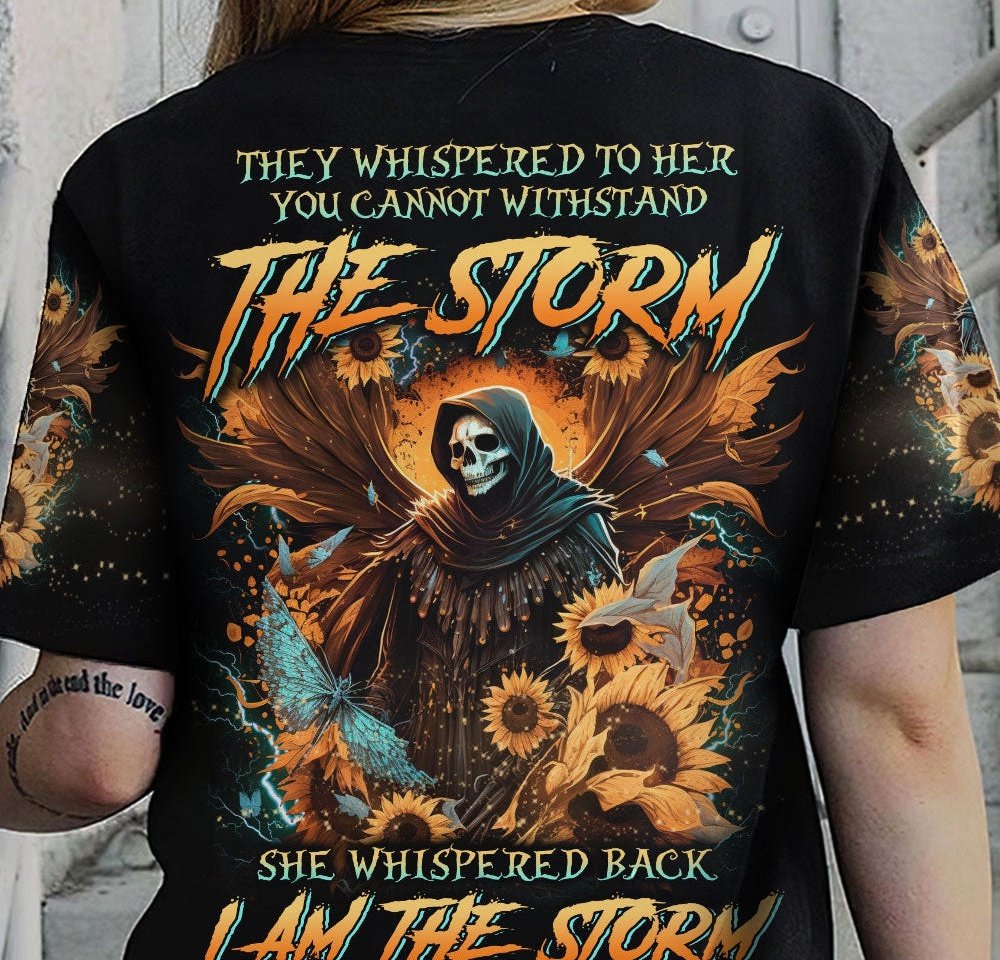 I AM THE STORM REAPER SUNFLOWERS WINGS ALL OVER - YHLN2504232