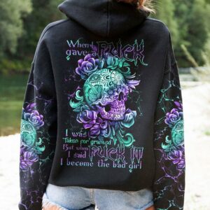 I BECOME THE BAD GIRL SKULL ALL OVER PRINT - TLTR0911221