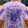 CAN YOU SEE THE F YOU LILY FLOWER SKULL ALL OVER PRINT - TLTW0601234
