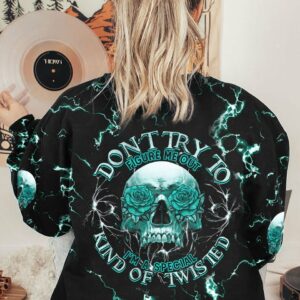 DON'T TRY TO FIGURE ME OUT ROSE SKULL THUNDER ALL OVER PRINT - TLTM0712222