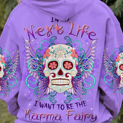 KARMA FAIRY SUGAR SKULL WINGS ALL OVER PRINT - TLTR3103231