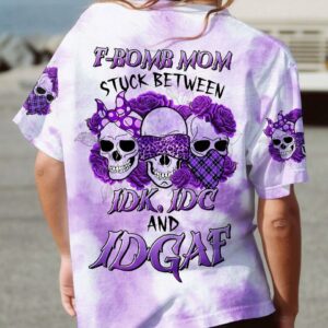 F-BOMB MOM STUCK BETWEEN IDK IDC AND IDGAF ALL OVER PRINT - TLTR2403231