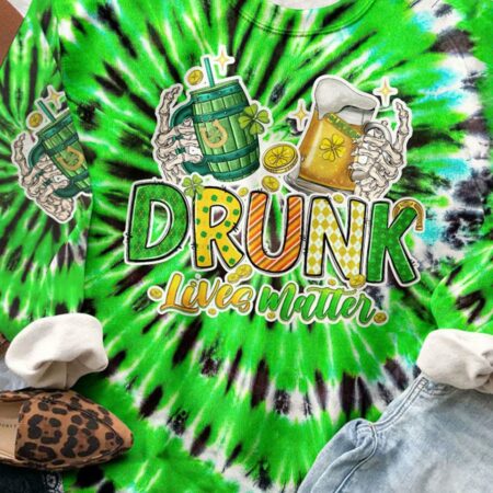 DRUNK LIVES MATTER PATRICK SKULL TIE DYE ALL OVER PRINT - TY0901232