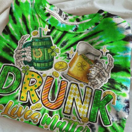 DRUNK LIVES MATTER PATRICK SKULL TIE DYE ALL OVER PRINT - TY0901232
