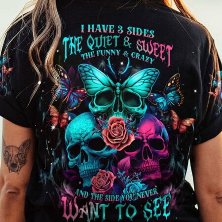 I HAVE 3 SIDES BUTTERFLY SKULL ALL OVER PRINT - TLNT2604233