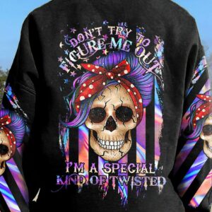 DON'T TRY TO PURPLE MESSY BUN FLAG ALL OVER PRINT - TLTR1512222