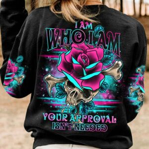 I AM WHO I AM BONES ROSE SKULL FLOWER ALL OVER PRINT - TLNO2811222