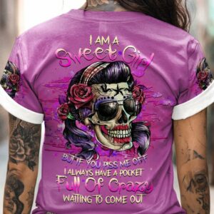 I AM A SWEET GIRL SUGAR SKULL ALL OVER PRINT - YHHG1502233