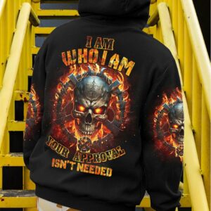 I AM WHO I AM FIRE SKULL CHAIN ALL OVER PRINT - TLTR1002234