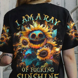 I AM A RAY OF F SUNSHINE SKULL SUNFLOWER ALL OVER PRINT - YHHG1804232