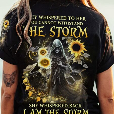 I AM THE STORM REAPER SUNFLOWER ROSES WINGS ALL OVER PRINT - YHLN1503234