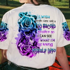 I WISH PEOPLE SKULL ROSE ALL OVER PRINT - YHHN2712223