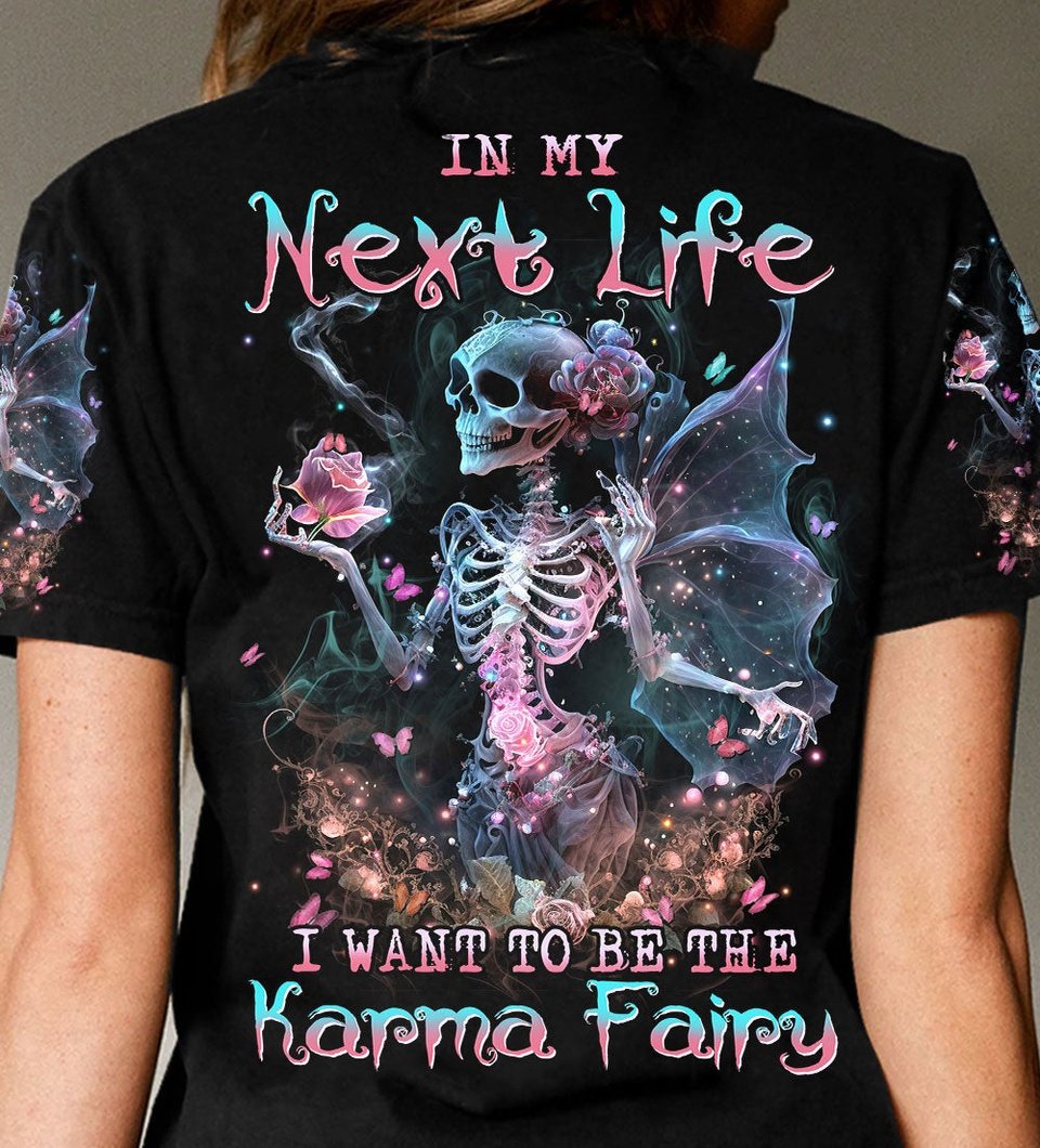 KARMA FAIRY SKULL SKELETON ROSE ALL OVER PRINT - YHHN1503234
