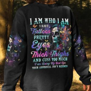 I AM WHO I AM I HAVE TATTOOS SUGAR SKULL ALL OVER PRINT - TLTM1402232
