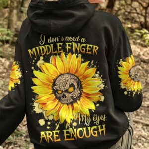 I DON'T NEED A M SKULL SUNFLOWER ALL OVER PRINT - TLNZ1811222