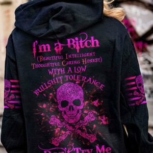 I'M A B DON'T TRY ME SKULL BONES ALL OVER PRINT - TLNZ0802234