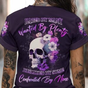 HATED BY MANY WANTED BY PLENTY SKULL FLOWER ALL OVER PRINT - YHLN0903234