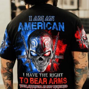I AM AN AMERICAN SKULL ALL OVER PRINT - YHHN0212225