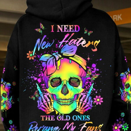 I NEED NEW HATERS COLORFUL SKULL ALL OVER PRINT - YHLN1904232
