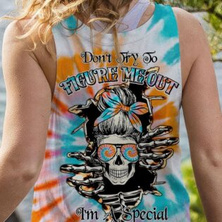 DON'T TRY TO FIGURE ME OUT TIE DYE MESSY BUN ALL OVER PRINT - TLTW2604233