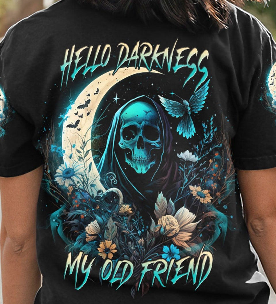 HELLO DARKNESS MY OLD FRIEND REAPER CRESCENT MOON ALL OVER PRINT - TLNT1204231