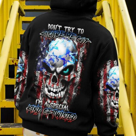 DON'T TRY TO FIGURE ME OUT AMERICA SKULL ALL OVER PRINT - TLTR2003235