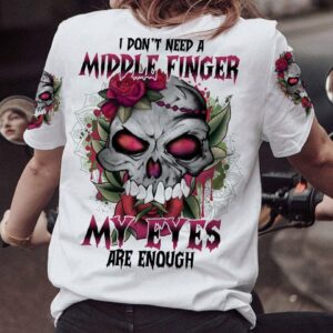I DON'T NEED A M SKULL FLOWER ALL OVER PRINT - TLNO2411221