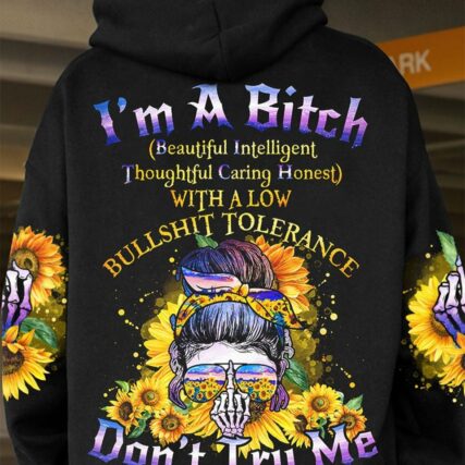 I'M A B DON'T TRY ME SUNFLOWER ALL OVER PRINT - TLNO2002234