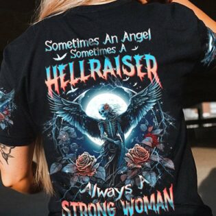 ALWAYS A STRONG WOMAN SKELETON WINGS MOON ALL OVER PRINT - TLTW2604235