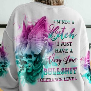 I'M NOT A B SKULL WINGS ALL OVER PRINT - YHHG2912221