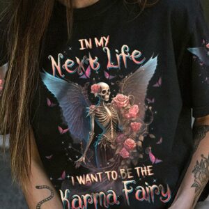 KARMA FAIRY SKULL SKELETON ROSE FRONT ALL OVER PRINT - TLTW2702235