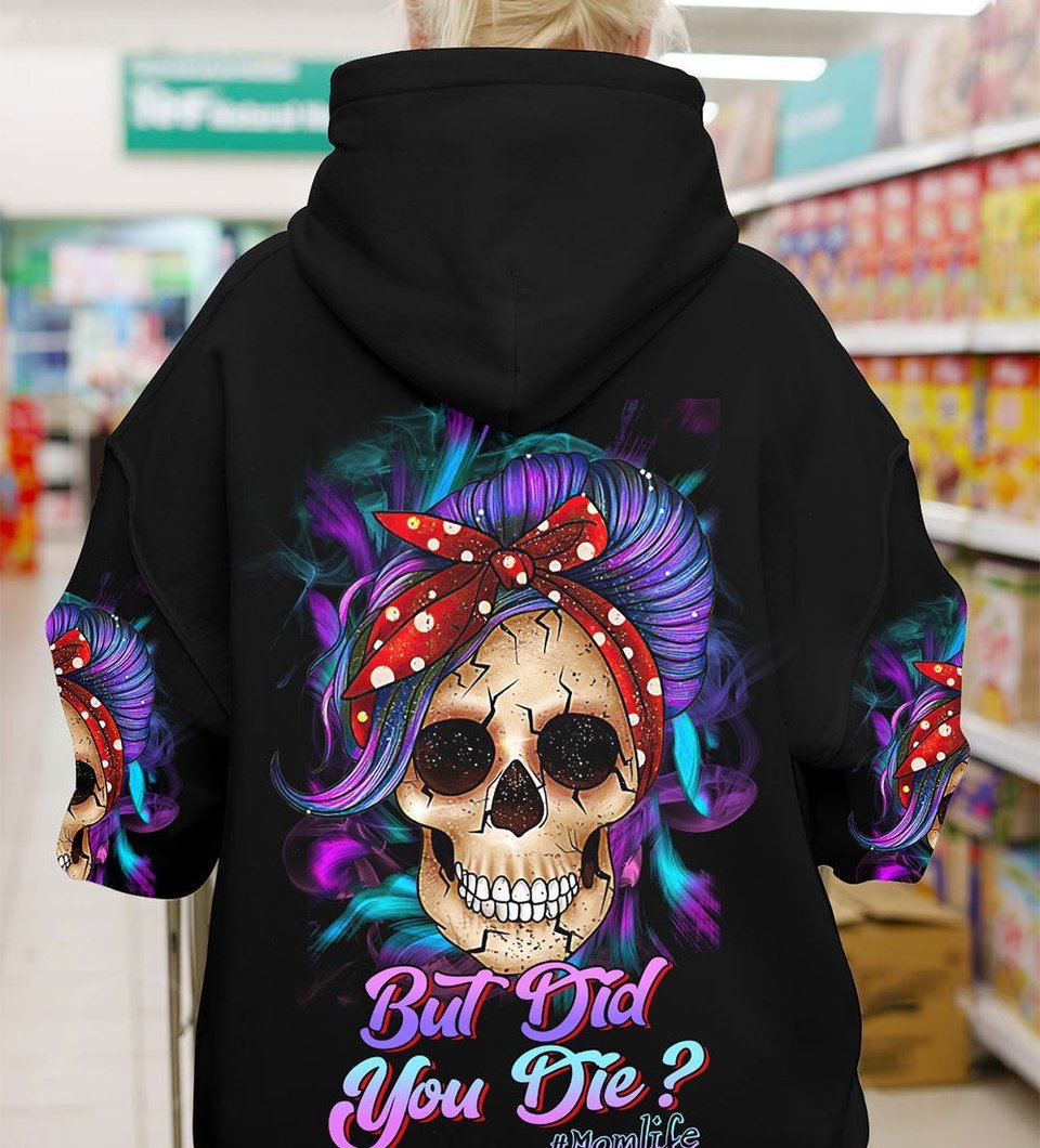 BUT DID YOU DIE MOM LIFE PURPLE MESSY BUN ALL OVER PRINT - TLTR1702234