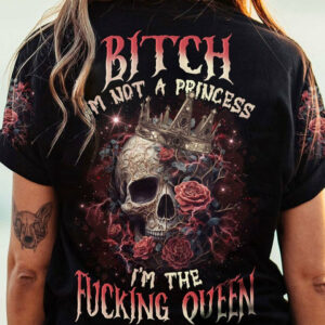 I'M THE F QUEEN ROSE SKULL ALL OVER PRINT - TLNO1804231