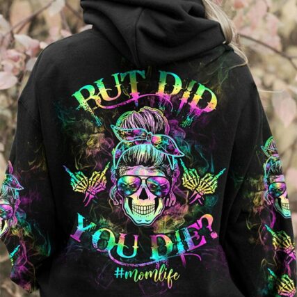 BUT DID YOU DIE MOM LIFE MESSY BUN TIE DYE ALL OVER PRINT - TLTW2503233