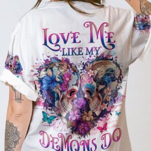 LOVE ME LIKE MY DEMONS DO SKULL ALL OVER PRINT - YHHG2704233