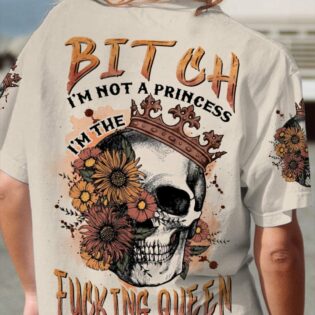 I'M THE F QUEEN FLORAL SKULL ALL OVER PRINT - TLNZ0405232