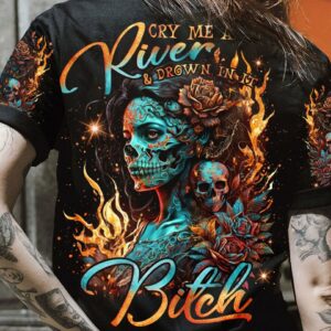 CRY ME A RIVER SUGAR SKULL ALL OVER PRINT - TLNO0404232