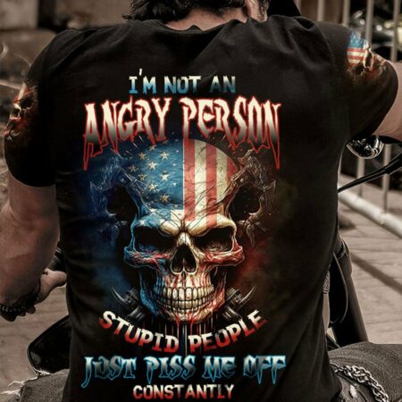 I'M NOT AN ANGRY PERSON SKULL ALL OVER PRINT - TLTW0802231