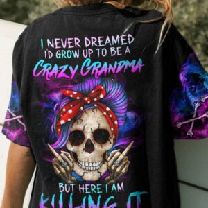 CRAZY GRANDMA SKULL ALL OVER PRINT - YHHG2202234
