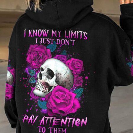 I KNOW MY LIMITS SKULL ROSE ALL OVER PRINT - YHHG0304232