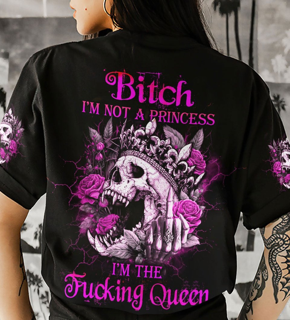 I'M THE F QUEEN SUGAR SKULL ALL OVER PRINT - YHDU2403231