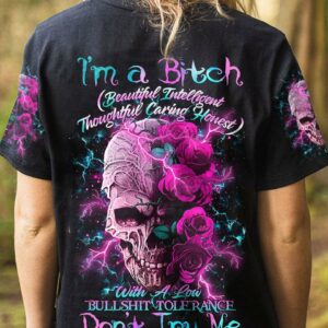 I'M A B DON'T TRY ME SKULL ROSE ALL OVER PRINT - TLTR0803231